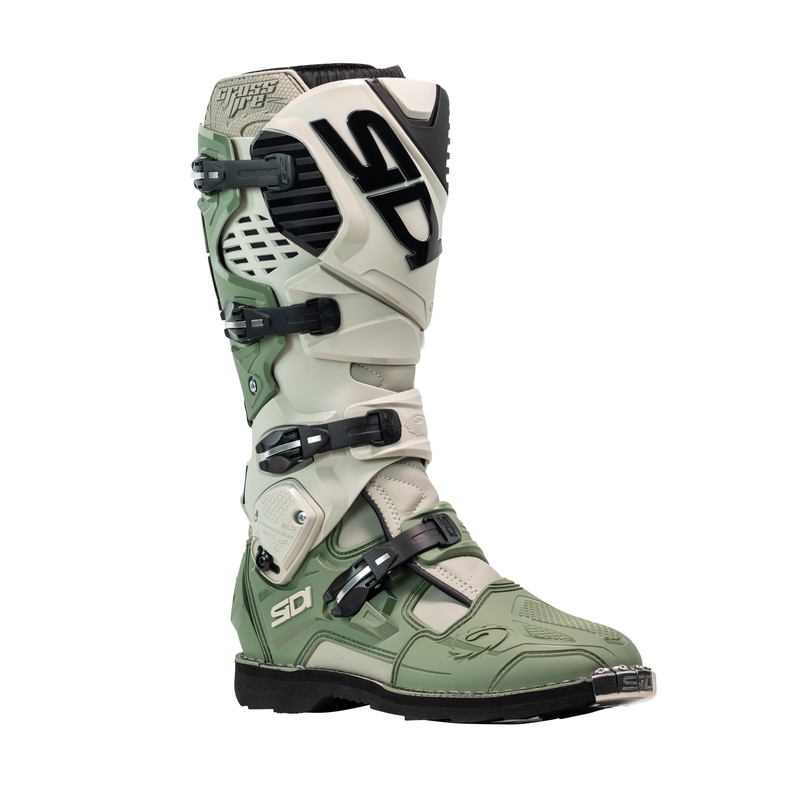 Buty motocyklowe SiDi Crossfire 3 zielono-beżowe