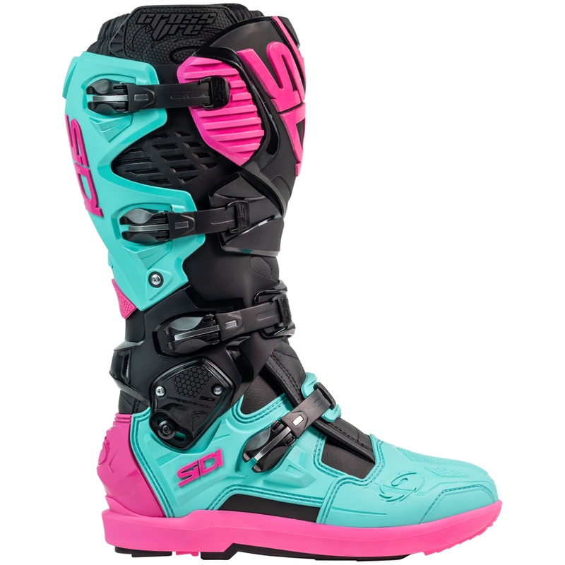 Buty motocyklowe SiDi Crossfire 3 SRS czarno-miętowo-różowe