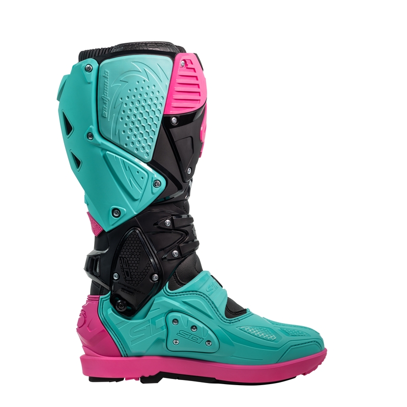 Buty motocyklowe SiDi Crossfire 3 SRS czarno-miętowo-różowe