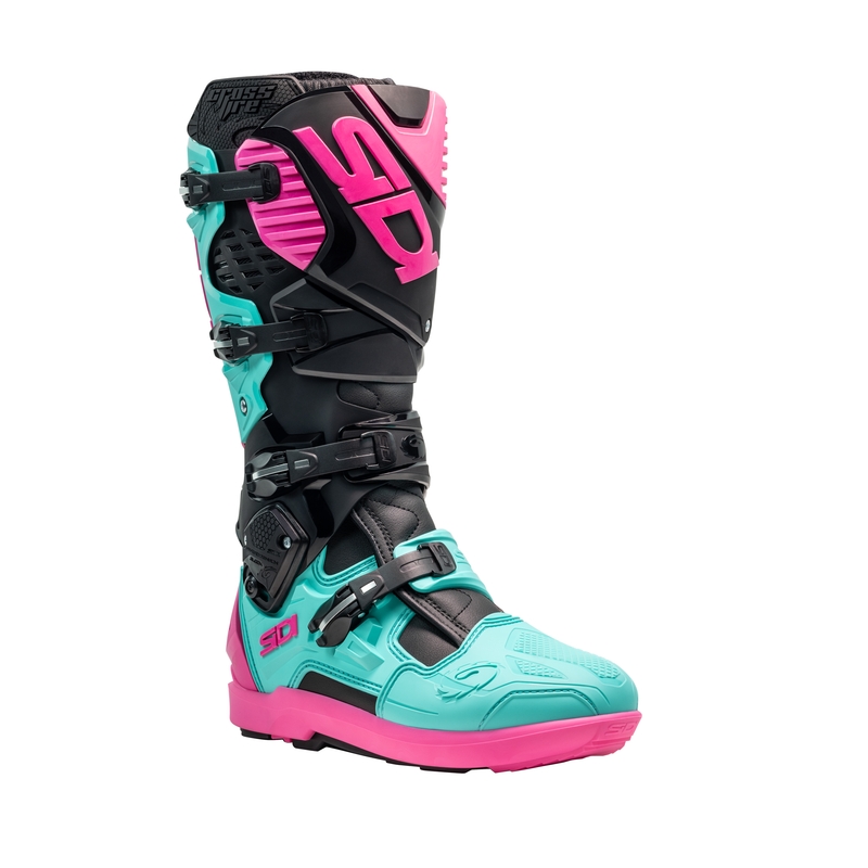 Buty motocyklowe SiDi Crossfire 3 SRS czarno-miętowo-różowe