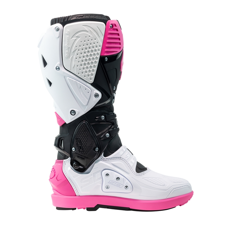 Buty motocyklowe SiDi Crossfire 3 SRS czarno-biało-różowe