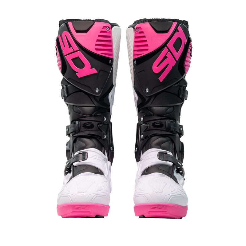 Buty motocyklowe SiDi Crossfire 3 SRS czarno-biało-różowe
