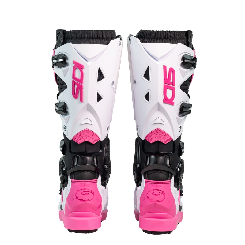 Buty motocyklowe SiDi Crossfire 3 SRS czarno-biało-różowe