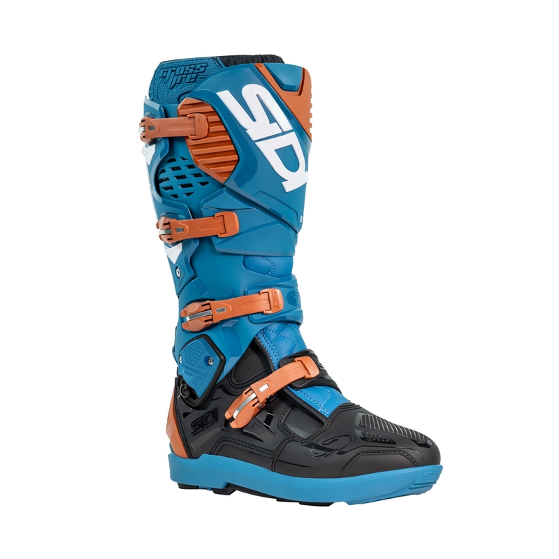 Buty motocyklowe SiDi Crossfire 3 SRS niebiesko-brązowe
