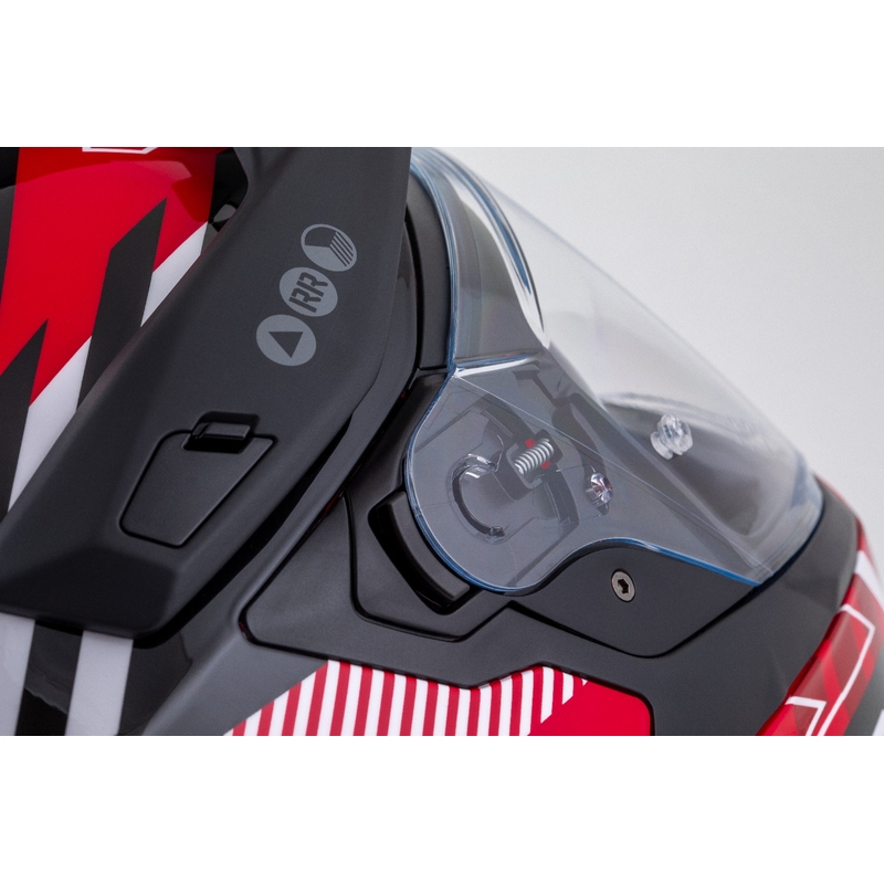 Kask enduro Cassida Road Runner TechniX czerwono-czarno-biało-szary