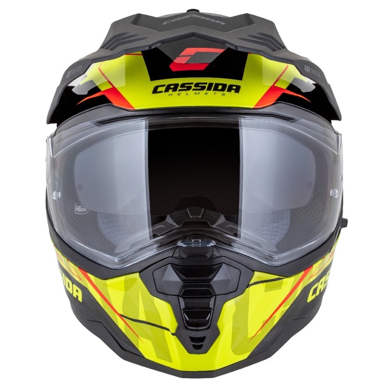 Kask enduro Cassida Road Runner TechniX fluo żółto-czarno-pomarańczowo-szary