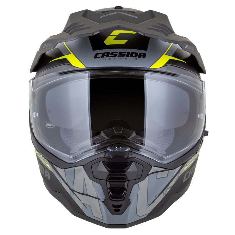Kask enduro Cassida Road Runner TechniX matowy szaro-czarno-fluo żółty