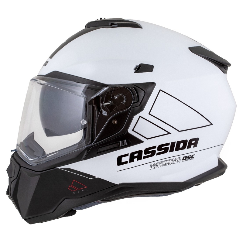Kask enduro Cassida Road Runner Dual biało-czarny