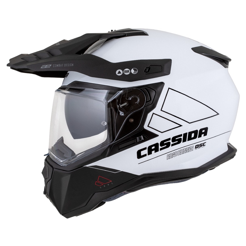 Kask enduro Cassida Road Runner Dual biało-czarny