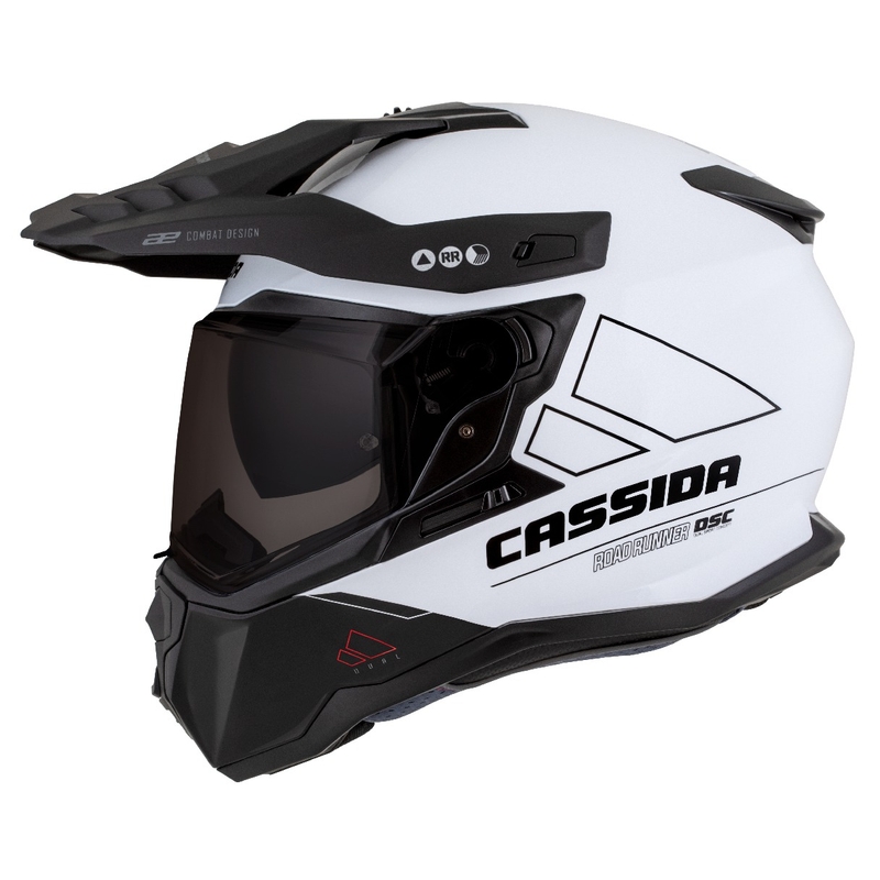 Kask enduro Cassida Road Runner Dual biało-czarny