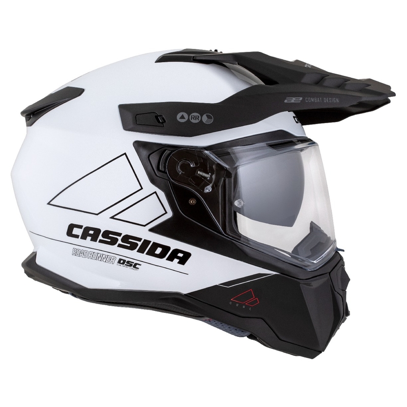 Kask enduro Cassida Road Runner Dual biało-czarny