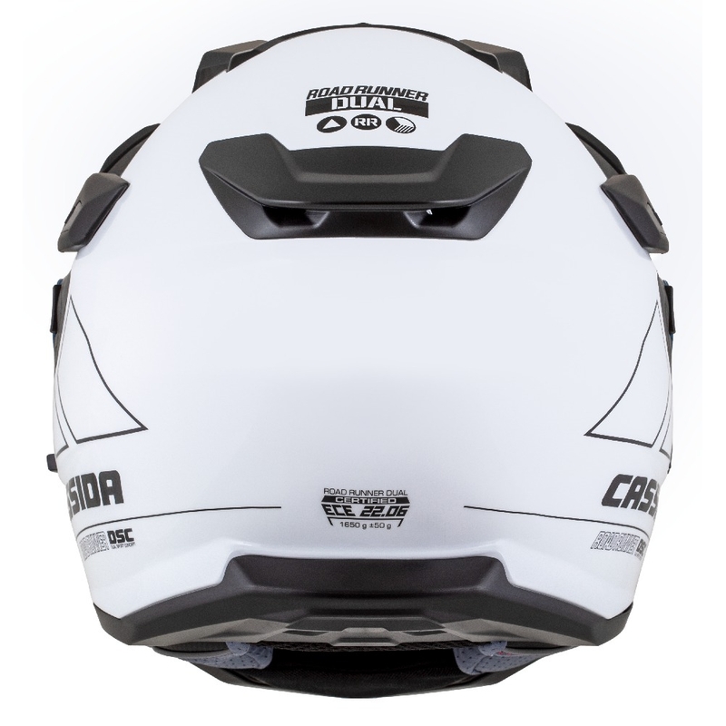Kask enduro Cassida Road Runner Dual biało-czarny