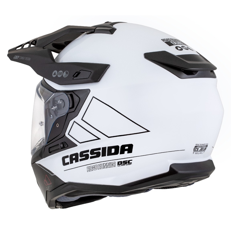 Kask enduro Cassida Road Runner Dual biało-czarny