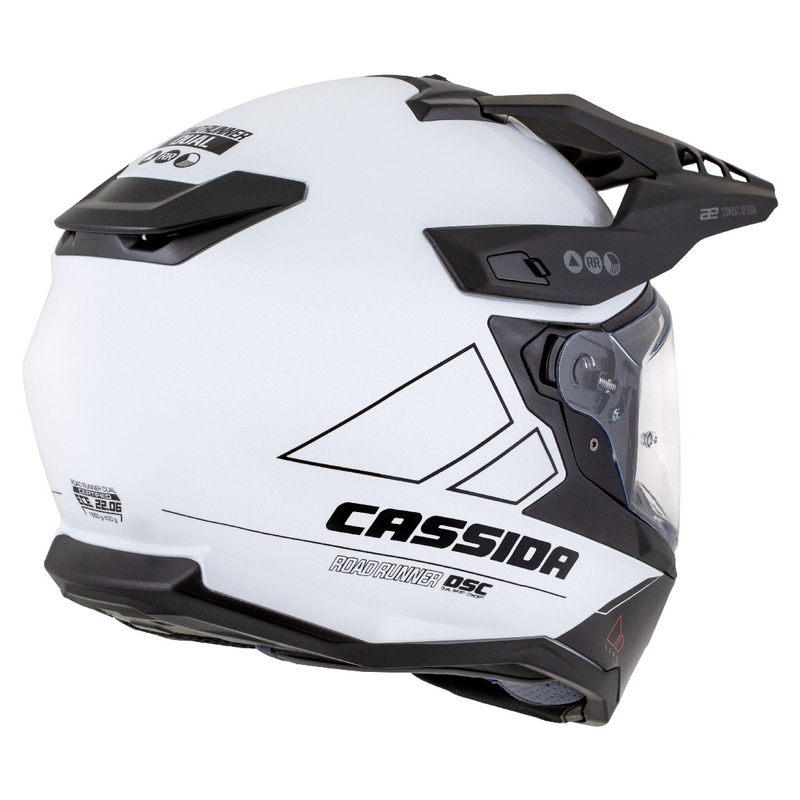 Kask enduro Cassida Road Runner Dual biało-czarny