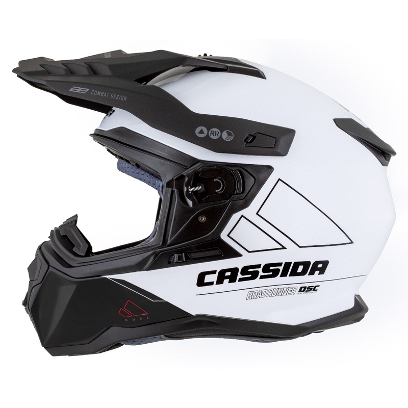 Kask enduro Cassida Road Runner Dual biało-czarny