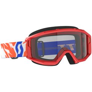 Dziecięce gogle motocrossowe SCOTT Primal Youth czerwone z przezroczystą plexi