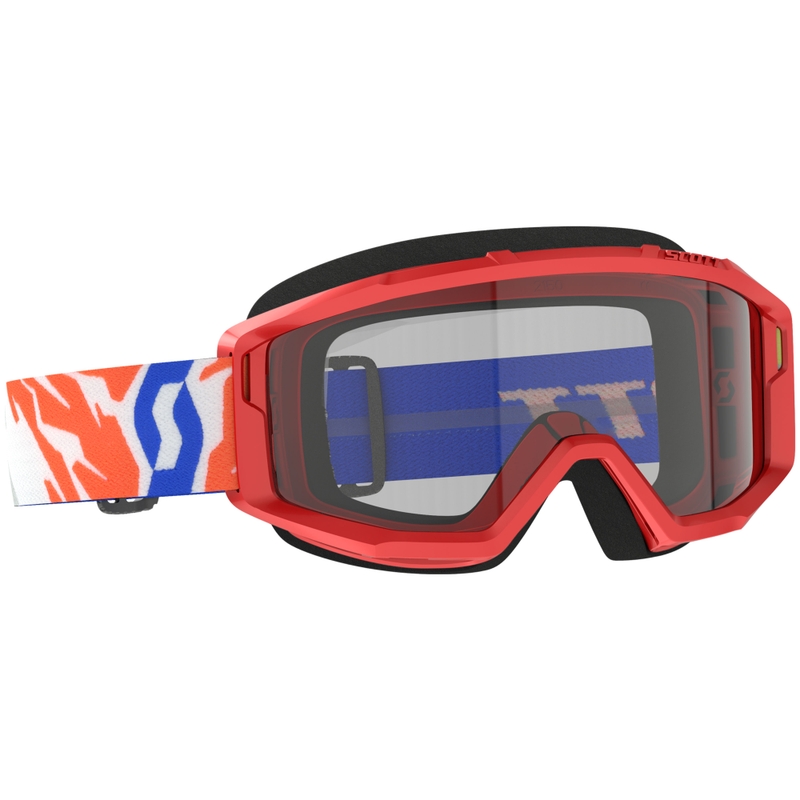 Dziecięce gogle motocrossowe SCOTT Primal Youth czerwone z przezroczystą plexi wyprzedaż