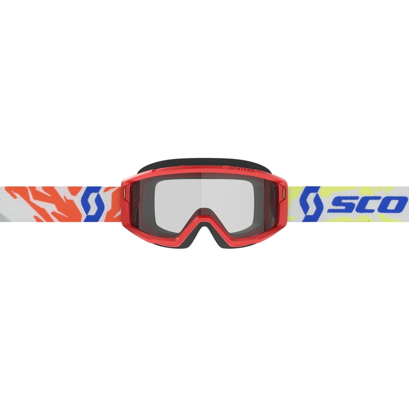 Dziecięce gogle motocrossowe SCOTT Primal Youth czerwone z przezroczystą plexi wyprzedaż