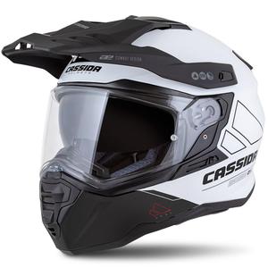 Kask enduro Cassida Road Runner Dual biało-czarny