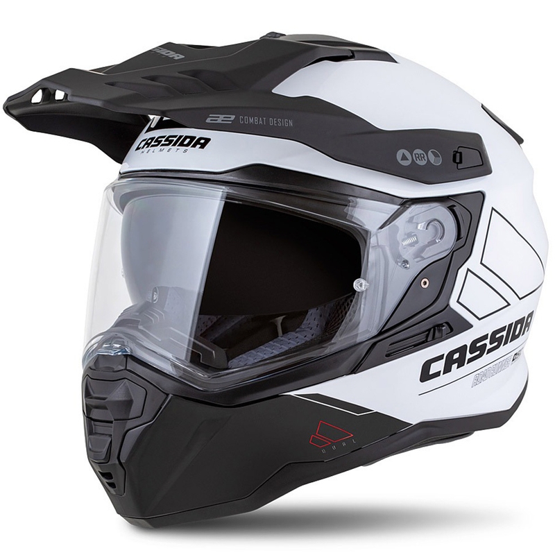 Kask enduro Cassida Road Runner Dual biało-czarny