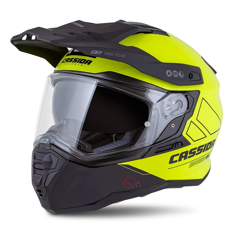 Kask enduro Cassida Road Runner Dual fluo żółto-czarny
