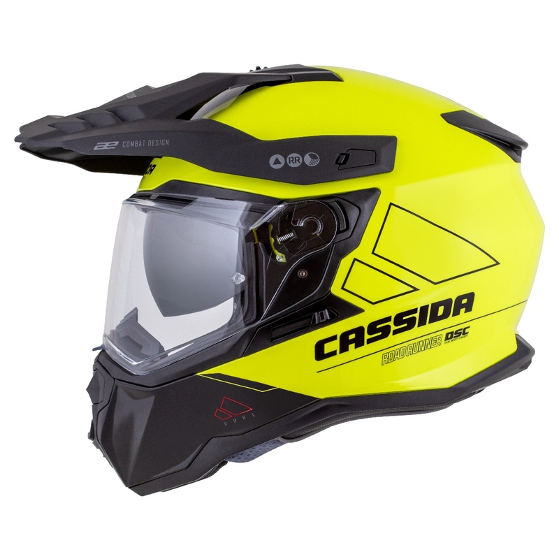 Kask enduro Cassida Road Runner Dual fluo żółto-czarny