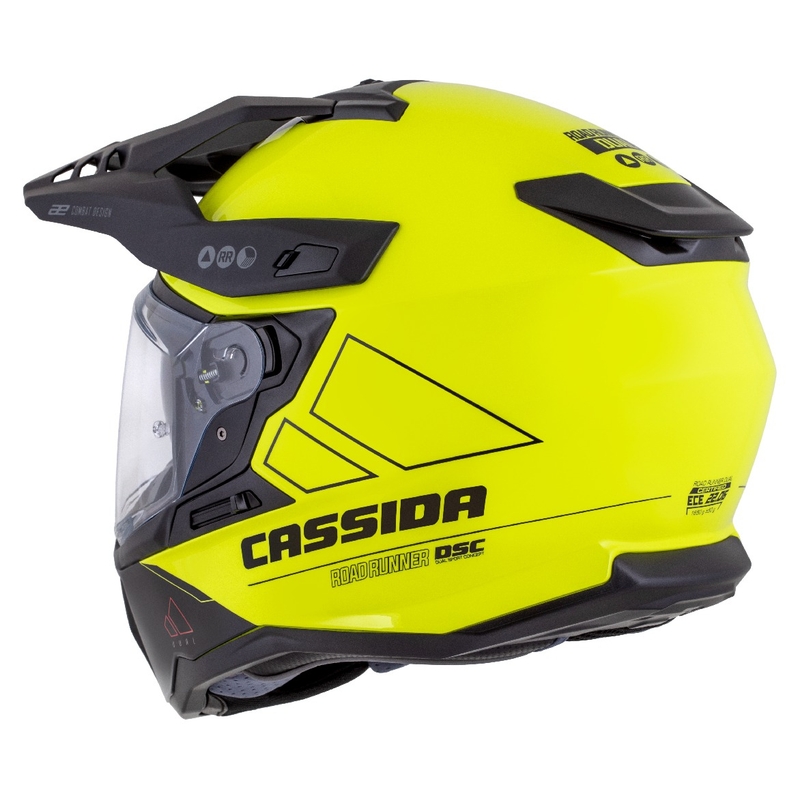 Kask enduro Cassida Road Runner Dual fluo żółto-czarny