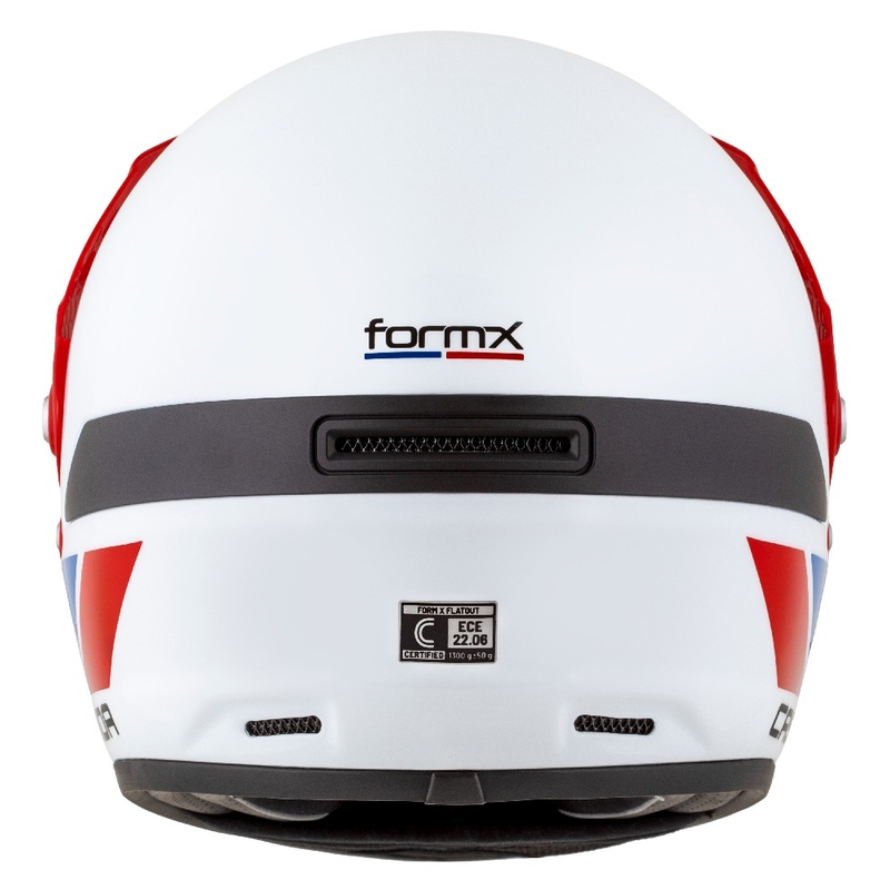 Kask enduro Cassida FormX FlatOut biało-niebiesko-czerwony