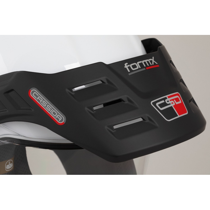 Kask enduro Cassida FormX FlatOut biało-czarno-czerwony