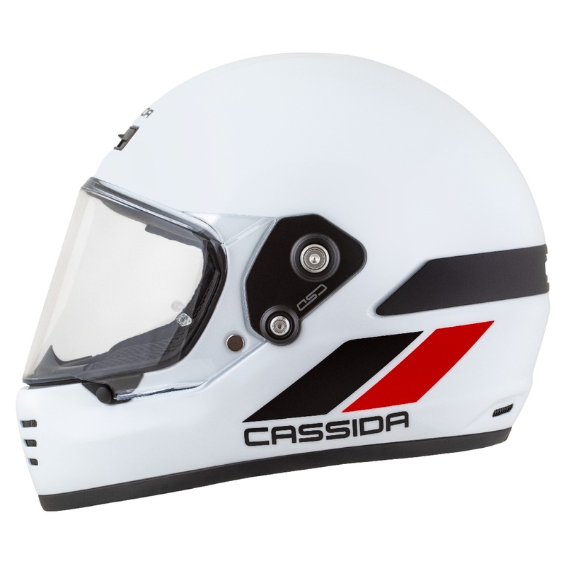 Kask enduro Cassida FormX FlatOut biało-czarno-czerwony