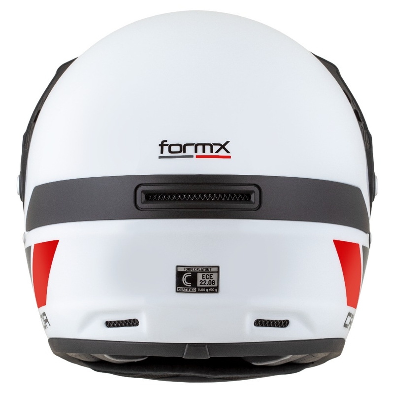 Kask enduro Cassida FormX FlatOut biało-czarno-czerwony