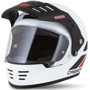Kask enduro Cassida FormX FlatOut biało-czarno-czerwony