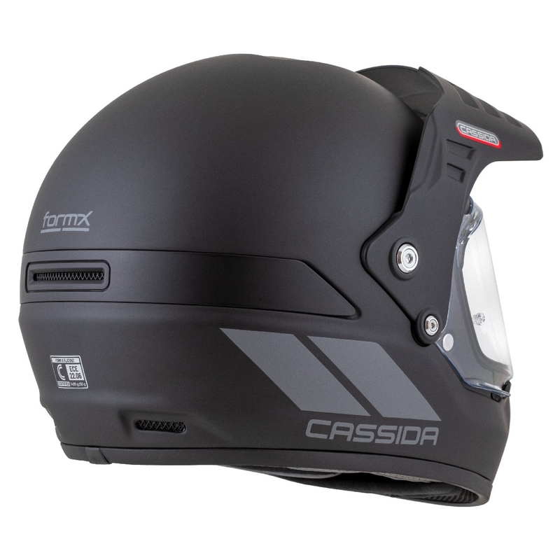 Kask enduro Cassida FormX FlatOut matowy czarno-ciemnoszary