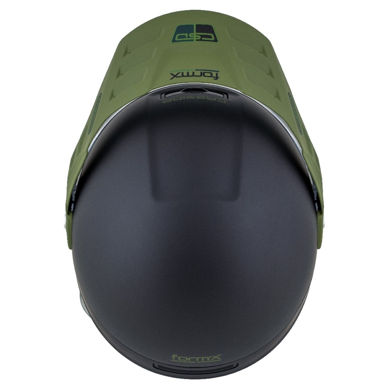 Kask enduro Cassida FormX FlatOut matowy czarno-zielony