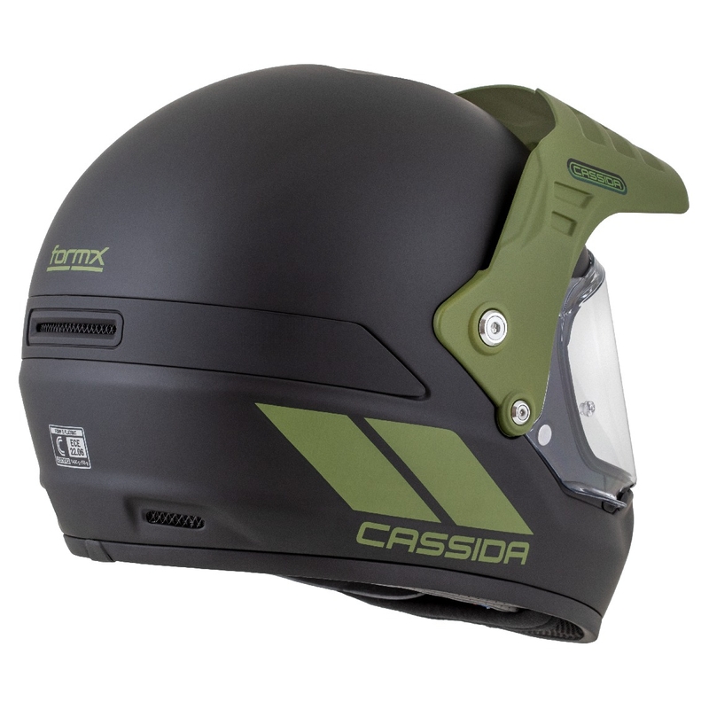 Kask enduro Cassida FormX FlatOut matowy czarno-zielony