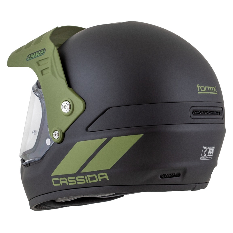 Kask enduro Cassida FormX FlatOut matowy czarno-zielony