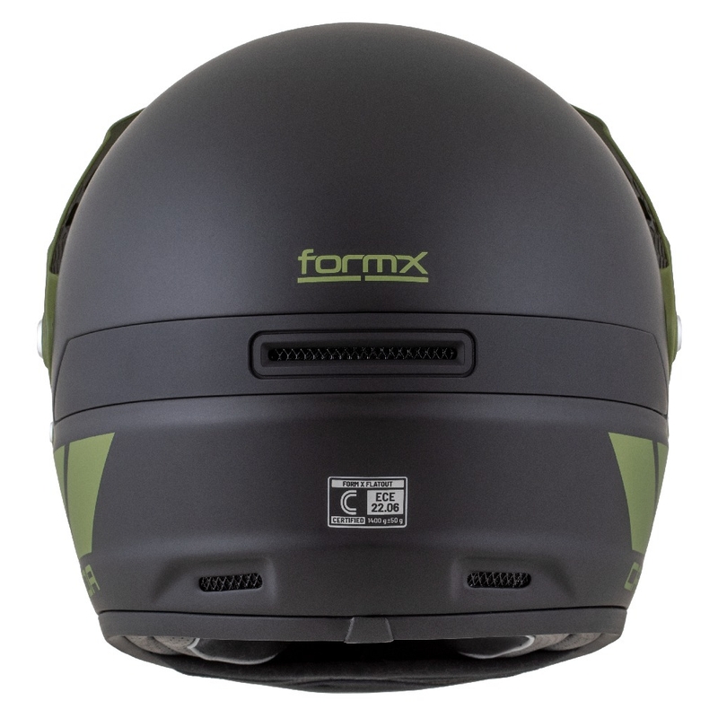 Kask enduro Cassida FormX FlatOut matowy czarno-zielony