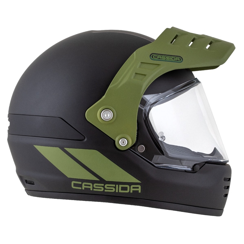Kask enduro Cassida FormX FlatOut matowy czarno-zielony