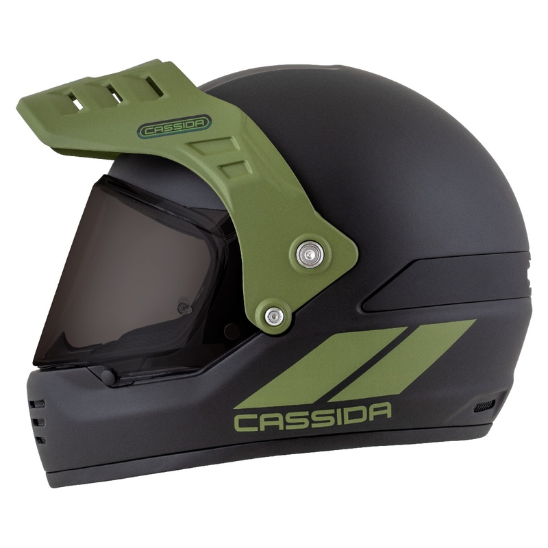 Kask enduro Cassida FormX FlatOut matowy czarno-zielony