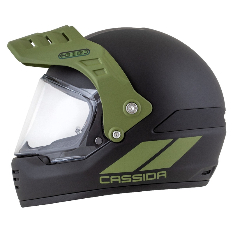 Kask enduro Cassida FormX FlatOut matowy czarno-zielony