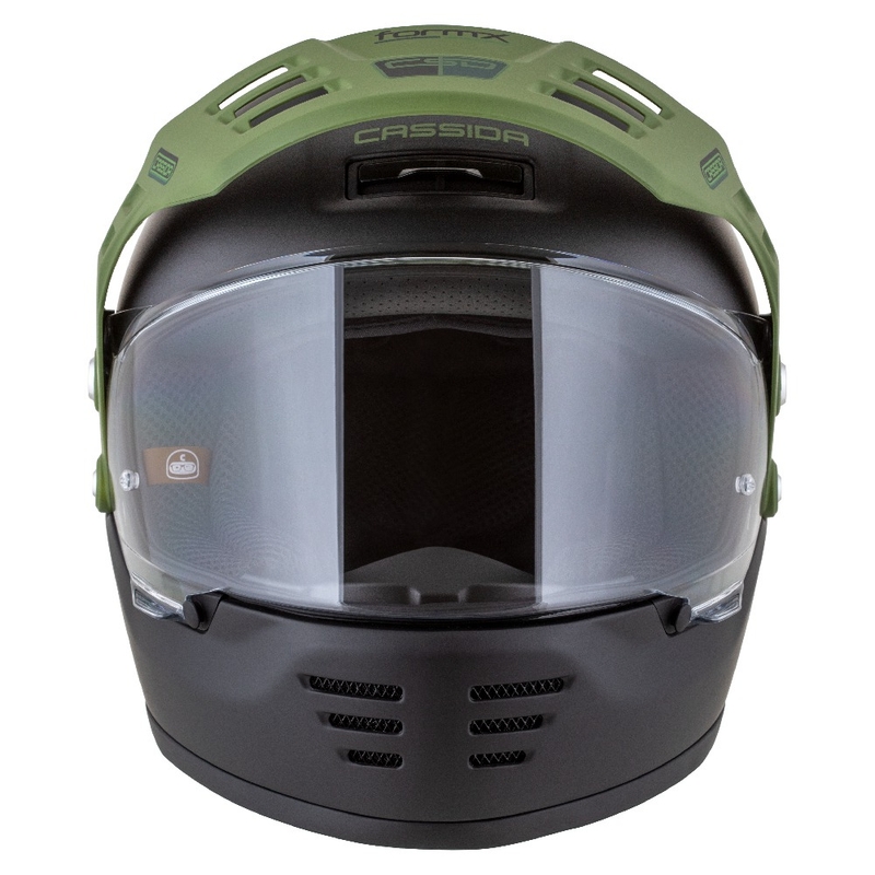 Kask enduro Cassida FormX FlatOut matowy czarno-zielony