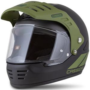 Kask enduro Cassida FormX FlatOut matowy czarno-zielony