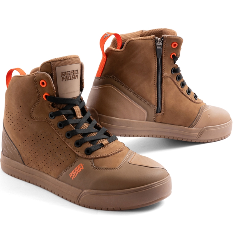 Skórzane buty motocyklowe Rebelhorn Spike brązowe
