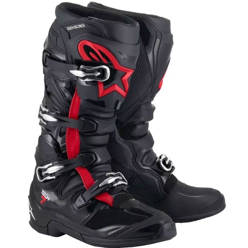 Buty motocrossowe Alpinestars TECH 7 w kolorze czarno-fluoczerwonym