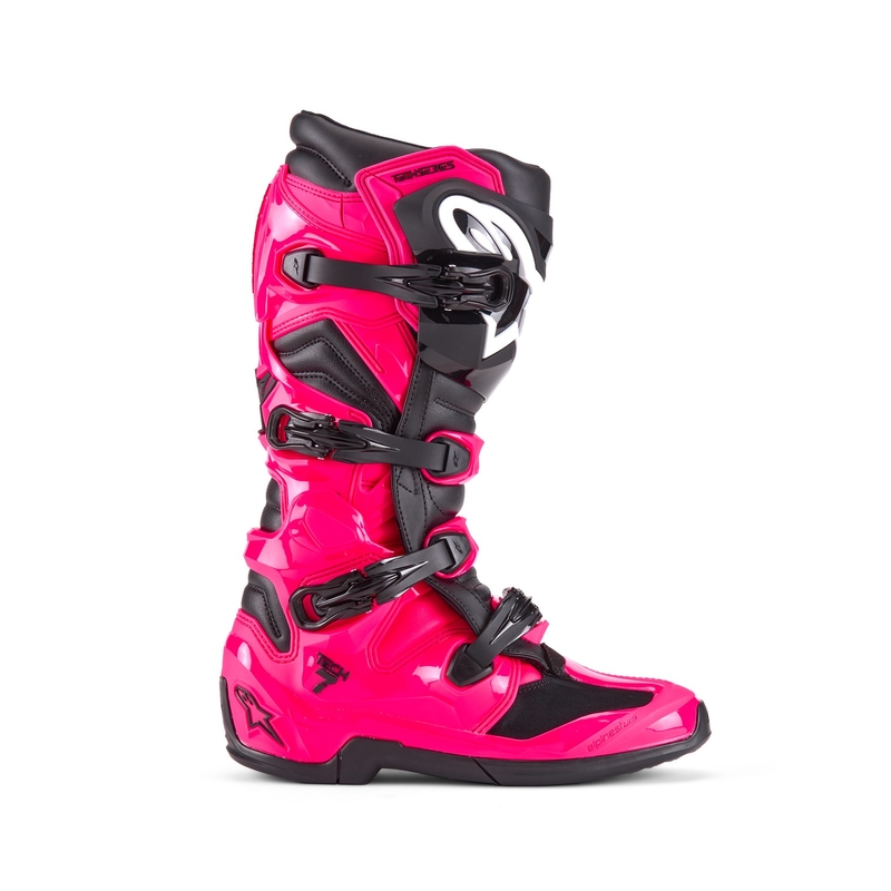 Buty motocrossowe Alpinestars TECH 7 w kolorze różowo-czarnym