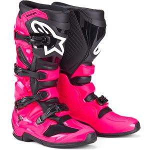 Buty motocrossowe Alpinestars TECH 7 w kolorze różowo-czarnym
