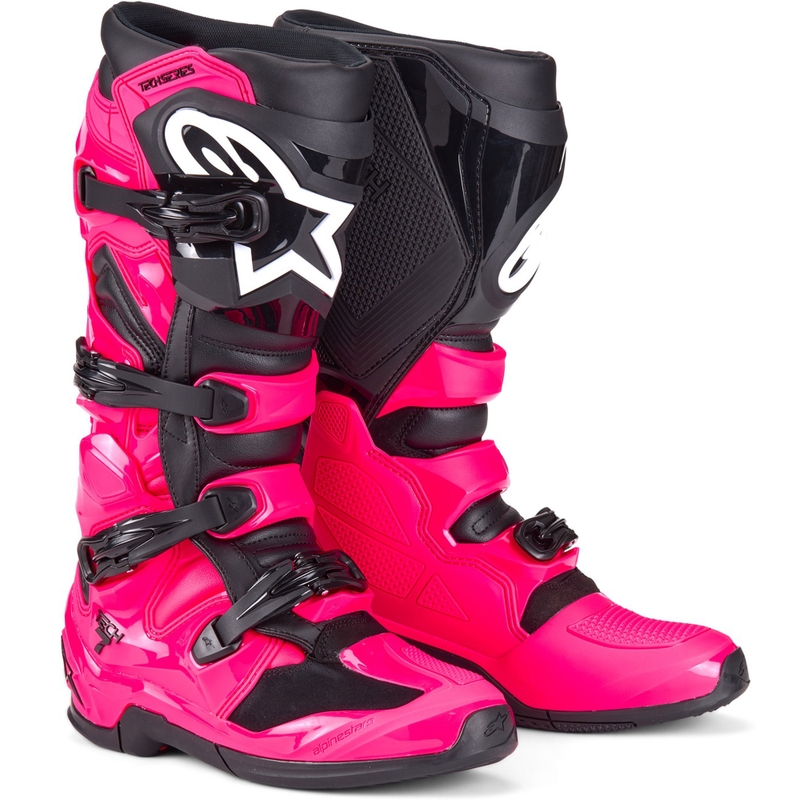 Buty motocrossowe Alpinestars TECH 7 w kolorze różowo-czarnym