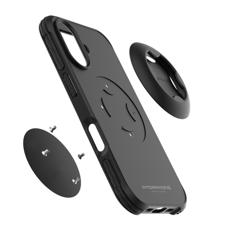 Pokrowiec ochronny Interphone QUIKLOX Tetraforce do Apple iPhone 16 czarny