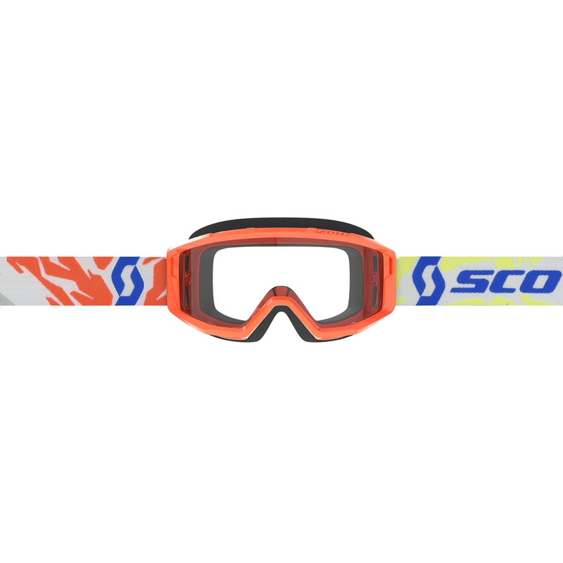 Dziecięce gogle motocrossowe SCOTT Primal Youth pomarańczowe z przezroczystą plexi