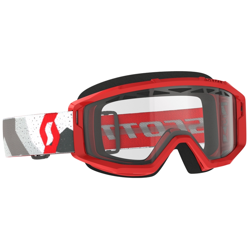 Gogle motocrossowe SCOTT Primal Enduro camo czerwone z przezroczystą plexi wyprzedaż